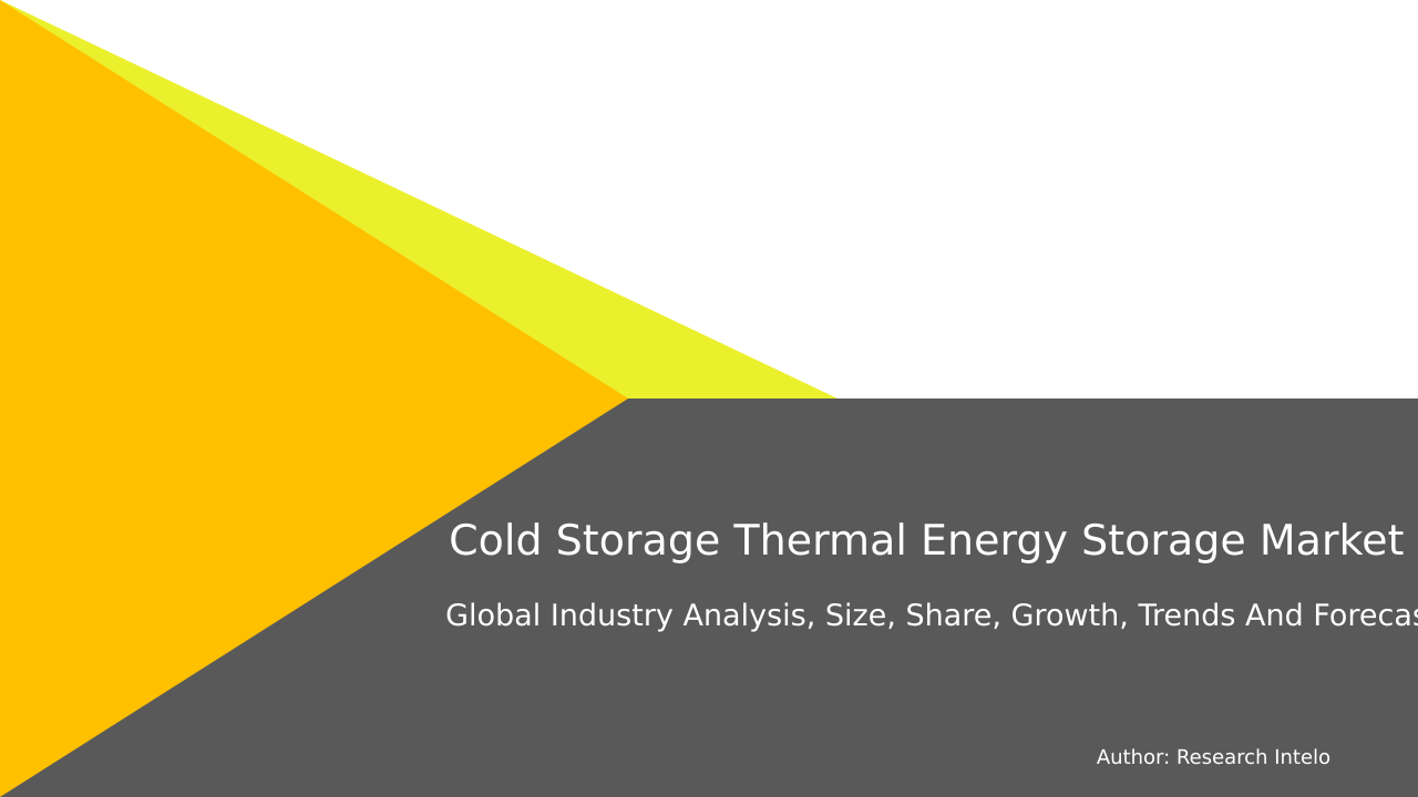 Cold Storage Thermal Energy Storage Market Research Report 2033